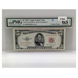 PMG 1953 Red Seal $5 US Note