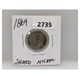 1869 Shield Nickel