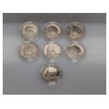 (7) 1986 Statue of Liberty Comm Half $1
