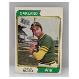 1974 Topps JESUS ALOU RARE variety 654 Corner/Edge