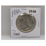 1922 90% Silv Peace $1 Dollar