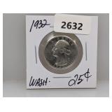 1932 90% Silv Wash Quarter