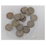 (15) Mixed Date Buffalo Nickels