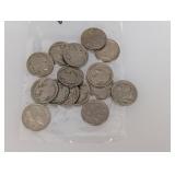 (15) Mixed Date Buffalo Nickels
