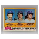 1981 Topps Perconte Scioscia Valenzuela Edge/Surf