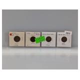 (4) Mixed Date Indian Head Cents