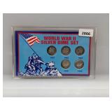 WWII 90% Silv Mercury Dime Set