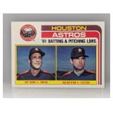 1982 Topps Team Checklist Art Howe and Nolan Ryan