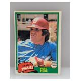 1981 Topps Pete Rose #180 Surface