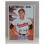 1967 Topps GIL HODGES HOF 228 Surface/Stain