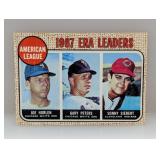 1968 Topps Baseball 1967 AL ERA LEADERS 8 Indents