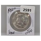 1950-D 90% Silv Franklin Half $1 Dollar