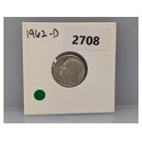 1962-D 90% Silv Roos Dime
