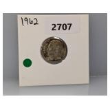 1962 90% Silv Roos Dime