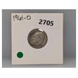 1961-D 90% Silv Roos Dime