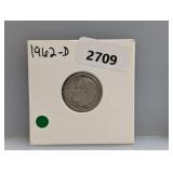 1962-D 90% Silv Roos Dime