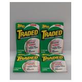 (4) 1990 Topps Baseball Traded Packs