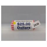 Roll (25) $1 Harrison Dollars