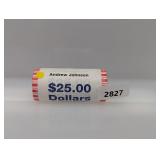 Roll (25) $1 Johnson Dollars