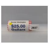 Roll (25) $1 Washington Dollars