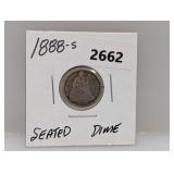 1888-S 90% Silv Seated Dime