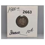 1900-O 90% Silv Barber Dime