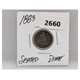 1883 90% Silv Seated Dime