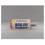 Roll (25) $1 Pierce Dollars