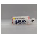 Roll (25) $1 Van Buren Dollars