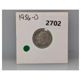 1956-D 90% Silv Roos Dime