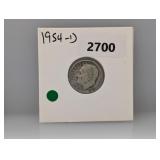 1954-D 90% Silv Roos Dime