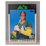 1986 Topps Trd #20T Jose Canseco RC Edges
