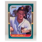 1987 Donruss The Rookies #45 Matt Williams RC Edge