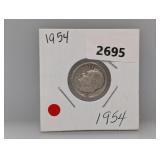 1954 90% Silv Roos Dime