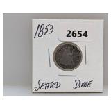 1853 90% Silv Seated Dime
