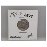 1917-D 90% Silv Mercury Dime