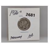1926-S 90% Silv Mercury Dime
