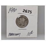 1916 90% Silv Mercury Dime