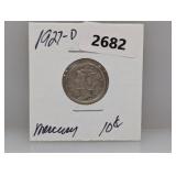 1927-D 90% Silv Mercury Dime