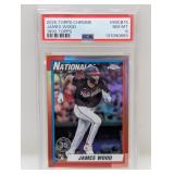 2025 James Wood Topps Chrome 1990 Ref RC PSA 8