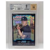 2004 Bowman Chrome DP Hughes Auto X-Fractor BGS 9
