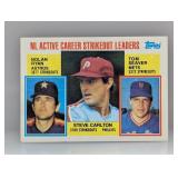 1984 Topps Nolan Ryan Steve Carlton Tom Seaver