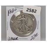 1941-D 90% Silv Walker Half $1 Dollar