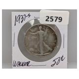 1937-S 90% Silv Walker Half $1 Dollar