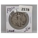 1937-S 90% Silv Walker Half $1 Dollar