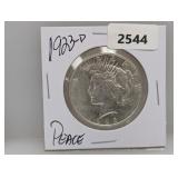 1923-D 90% Silv Peace $1 Dollar