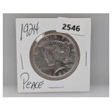 1924 90% Silv Peace $1 Dollar