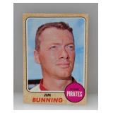 1968 Topps JIM BUNNING HOF 215 Back Surface