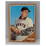 1962 Topps JACK SANFORD HN 538 Surface/Corners
