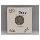 1941 90% Silv Mercury Dime